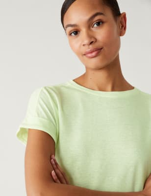 

M&S Collection Camiseta de linoWomens - Light Apple, Light Apple