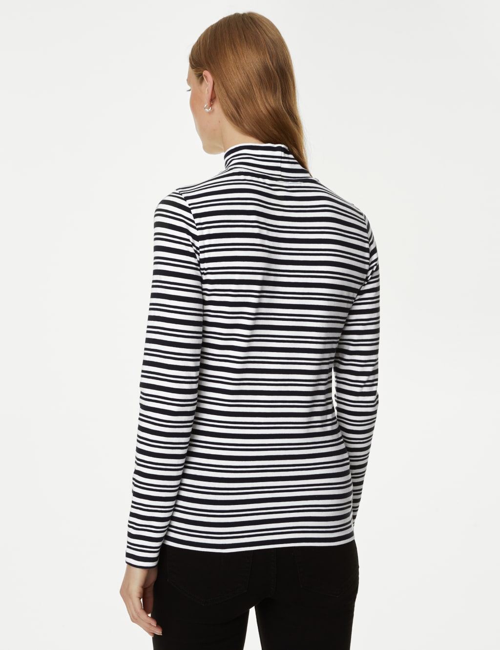 Cotton Rich Striped Slim Fit Top image 5