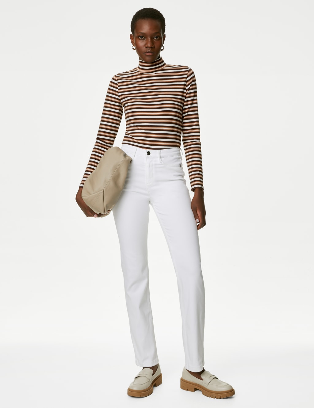 Cotton Rich Striped Slim Fit Top image 1