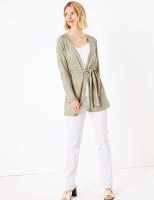 Lang vest met normale pasvorm en structuur