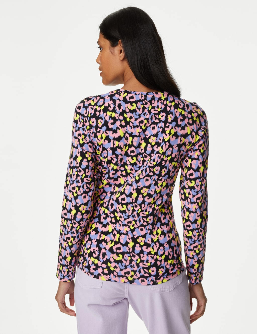 Cotton Rich Printed Slim Fit Top image 5