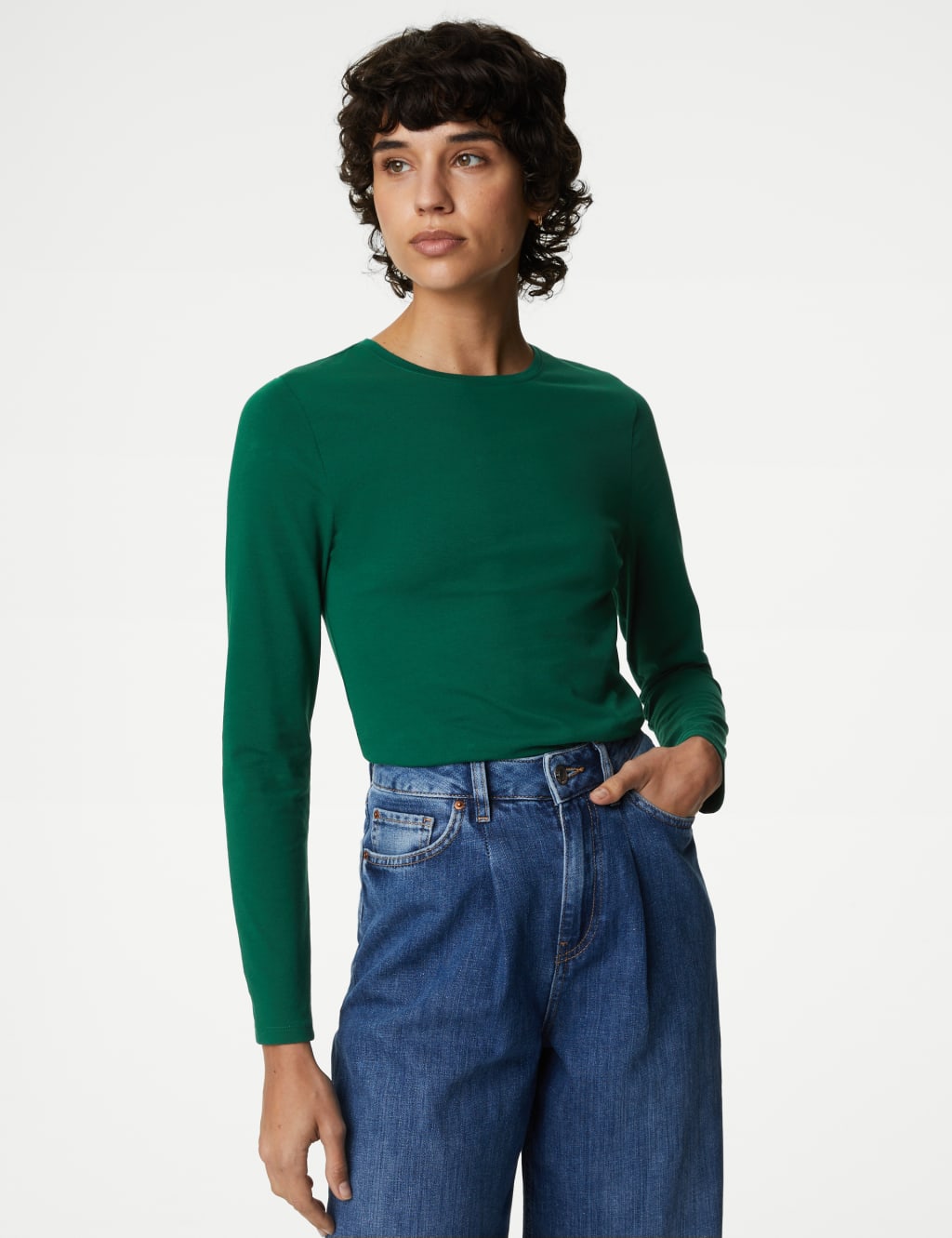 Cotton Rich Slim Fit Top image 4