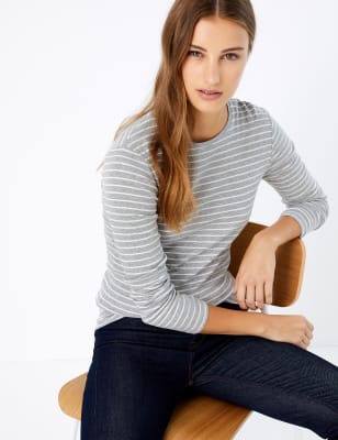 T-shirt 100&nbsp;% coton &agrave; rayures