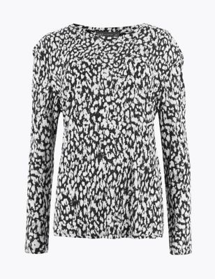 Animal Print Long Sleeve Top | M&S Collection | M&S