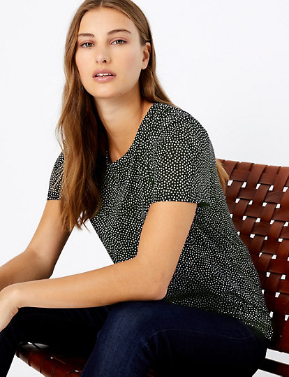 Polka Dot Relaxed Fit T-Shirt