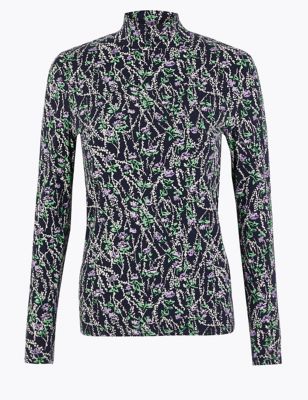 Cotton Rich Long Sleeve Top | M&S Collection | M&S