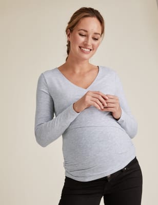 Maternity Long Sleeved Nursing Top