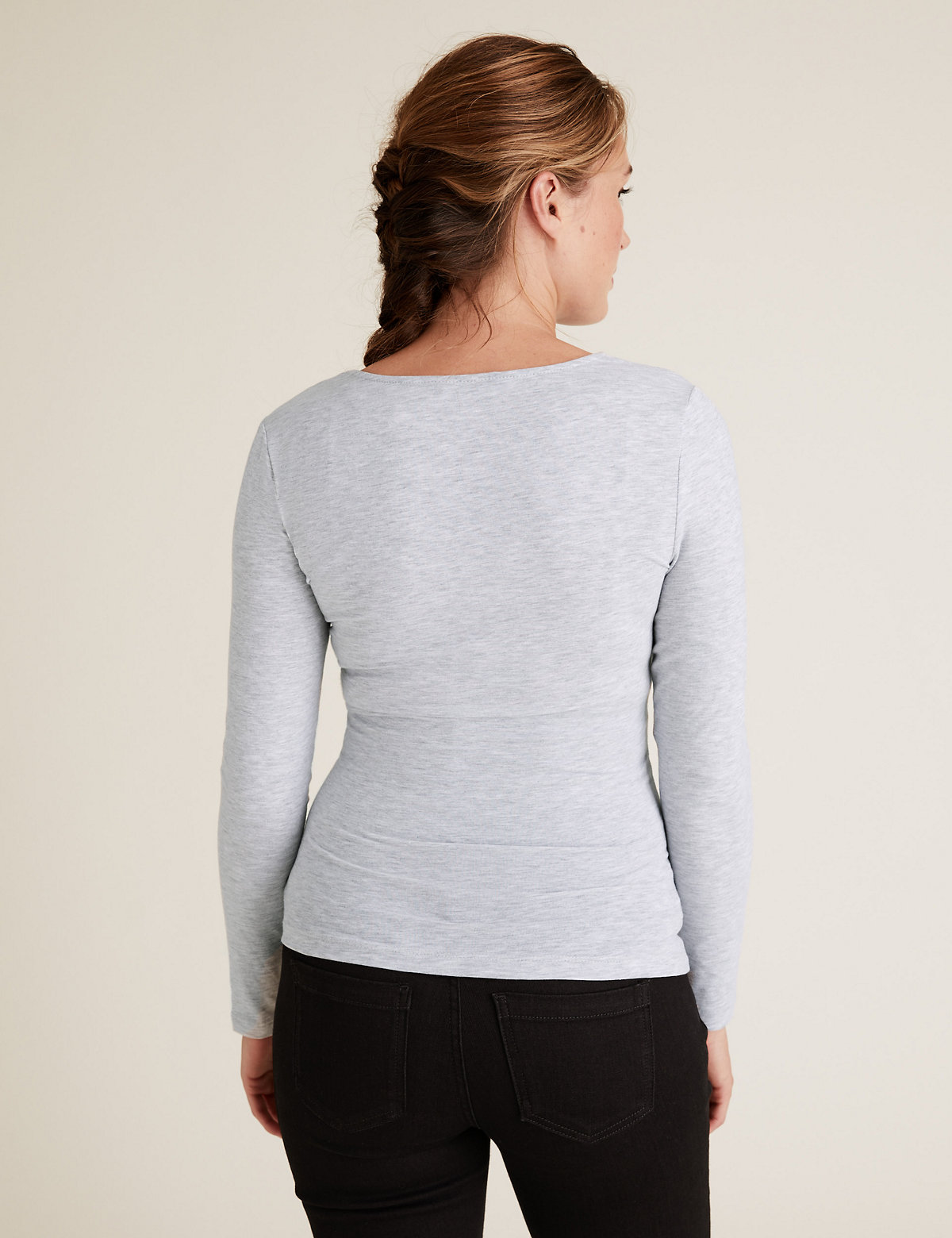 Maternity Cotton Fitted Nursing Top