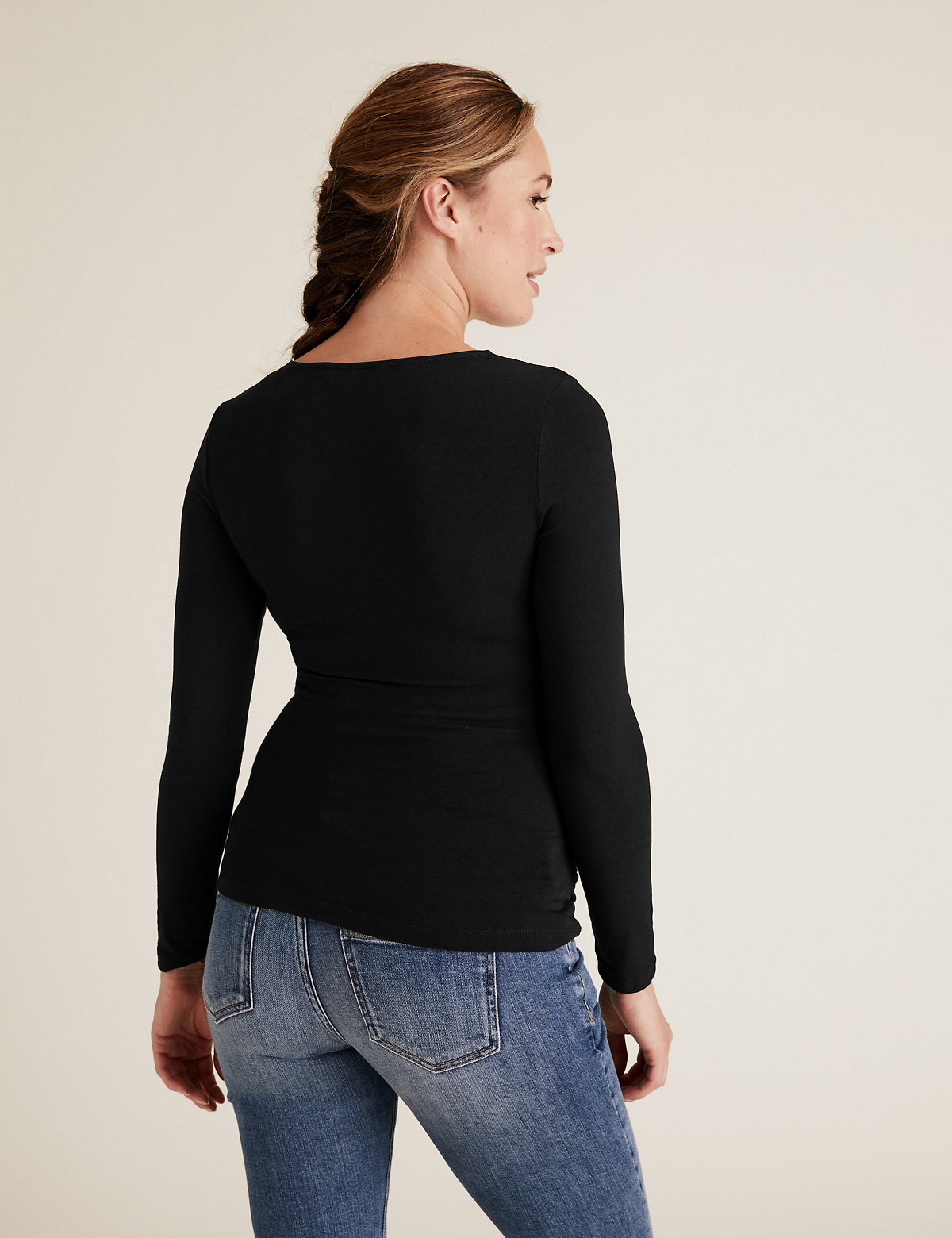 Maternity Cotton Fitted Nursing Top
