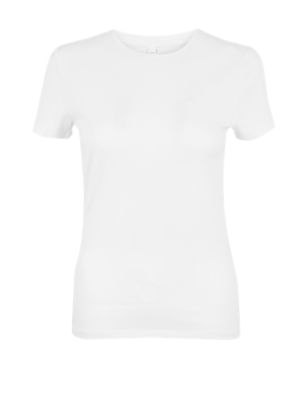 M&S Womens Cotton Rich Fitted T-Shirt