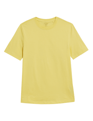 

M&S Collection Camiseta 100% algodón de ajuste rectoWomens - Yellow, Yellow