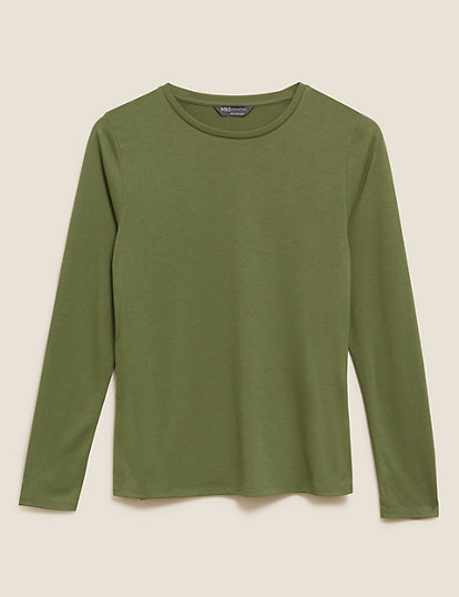 Crew Neck Relaxed Long Sleeve Top