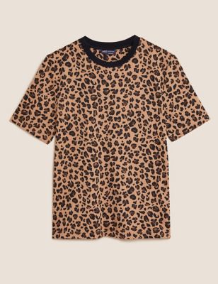 Pure Cotton Animal Print T-Shirt | M&S Collection | M&S