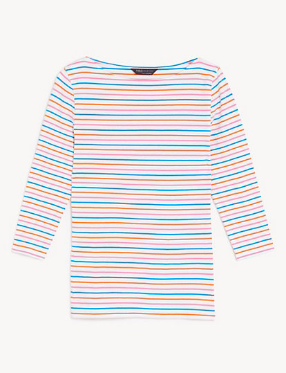 Cotton Rich Striped Slim Fit T-Shirt