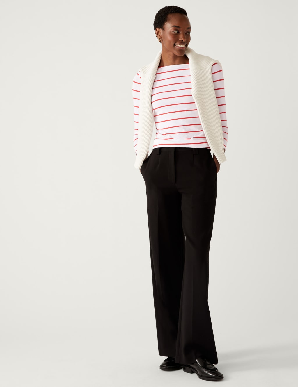 Cotton Rich Striped Slim Fit T-Shirt image 2