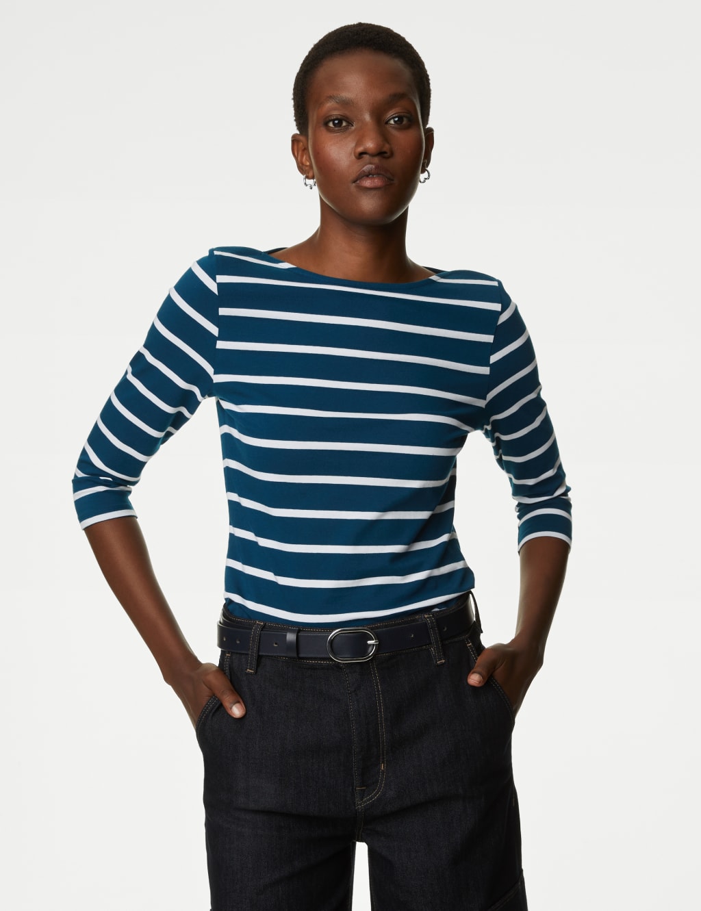 Cotton Rich Striped Slim Fit T-Shirt image 3