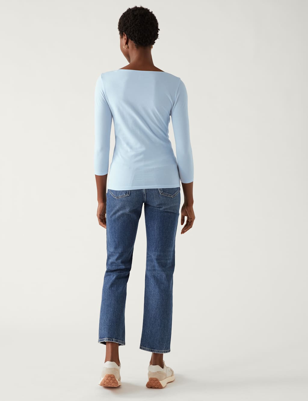 Cotton Rich Slim Fit 3/4 Sleeve T-Shirt image 4