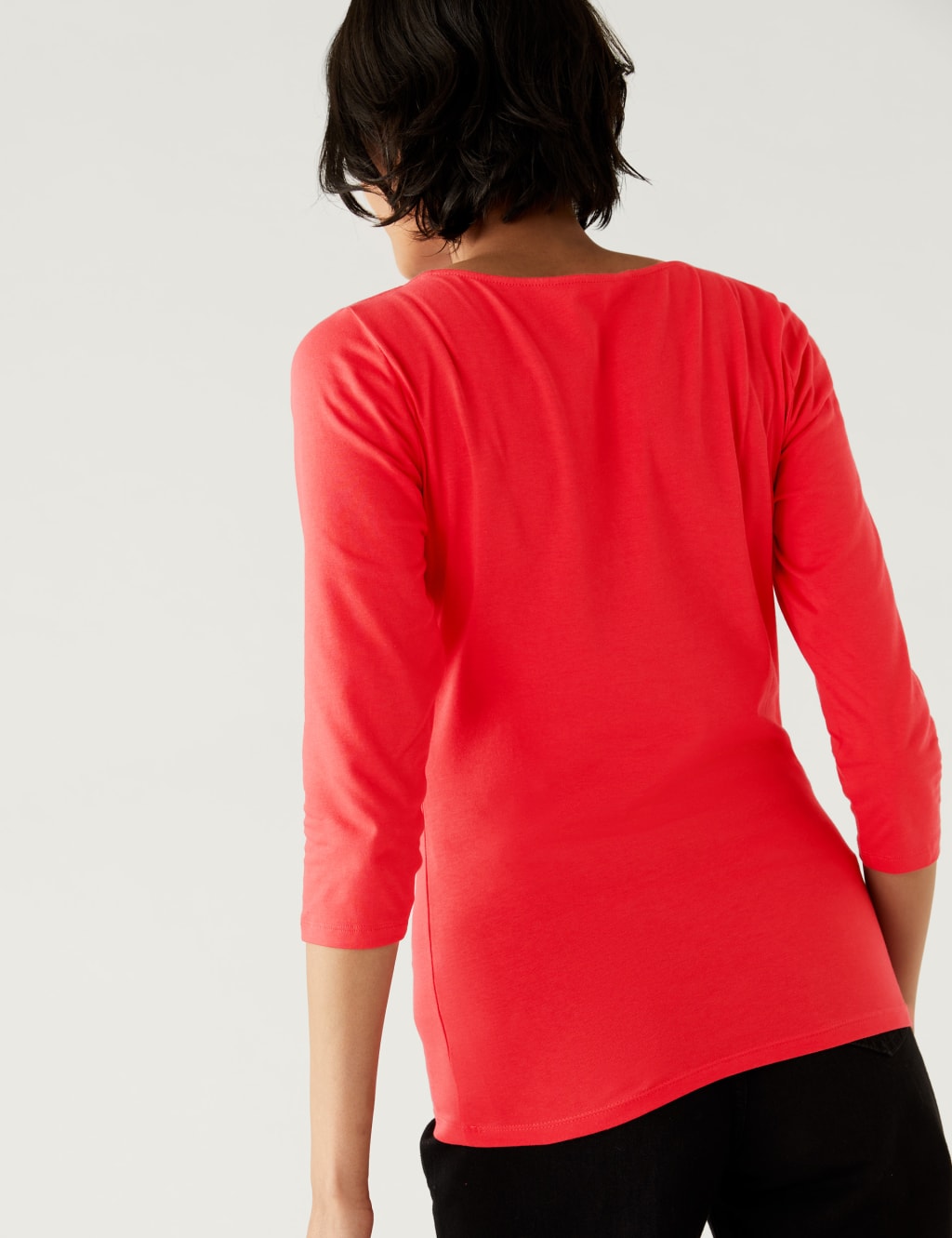 Cotton Rich Slim Fit 3/4 Sleeve T-Shirt image 3
