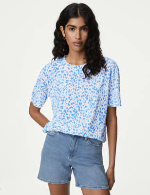 

M&S Collection Camiseta informal estampadaWomens - Dark Blue Mix, Dark Blue Mix
