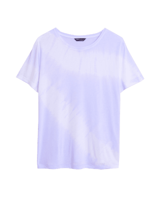 

Womens M&S Collection Printed T-Shirt - Lilac Mix, Lilac Mix