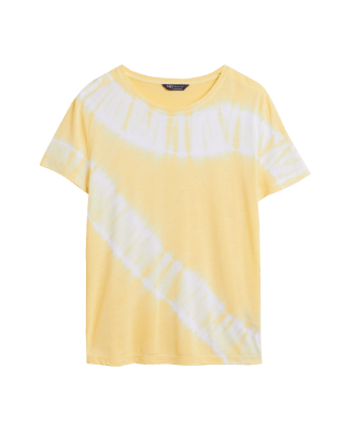 

Womens M&S Collection Printed T-Shirt - Yellow Mix, Yellow Mix