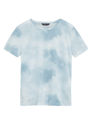 

M&S Collection Camiseta de manga corta estampadaWomens - Light Blue Mix, Light Blue Mix