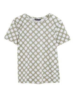 

M&S Collection Camiseta de manga corta estampadaWomens - Green Mix, Green Mix