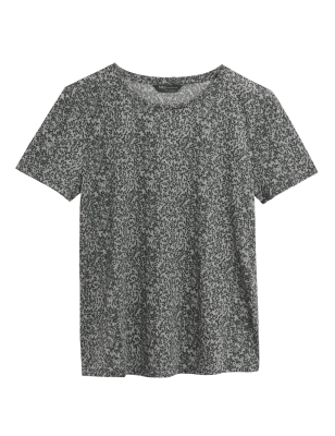 

M&S Collection Camiseta de manga corta estampadaWomens - Grey Mix, Grey Mix