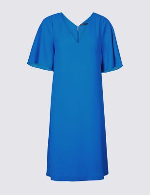 Double Layer Half Sleeve Shift Dress | M&S Collection | M&S