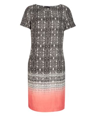 Faux Snakeskin Print Ombre Tunic Dress | M&S Collection | M&S