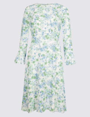 Floral Print Long Sleeve Tea Dress | Limited Edition | M&S