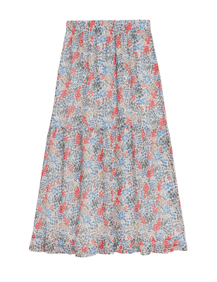 

M&S Collection Falda maxi en capas con estampado de florecillasWomens - Multi, Multi