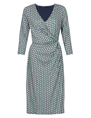 Split Circle Print Wrap Dress | M&S Collection | M&S