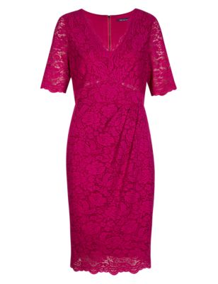 Twiggy for M&S Collection Floral Lace Dress with Secret Support ...
