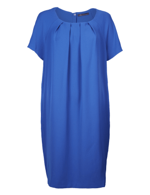 Pleated Neckline Tunic Dress | M&S Collection | M&S