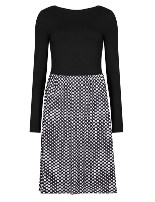 Geometric Print Skirt Dress | Best of British for M&S Collection | M&S