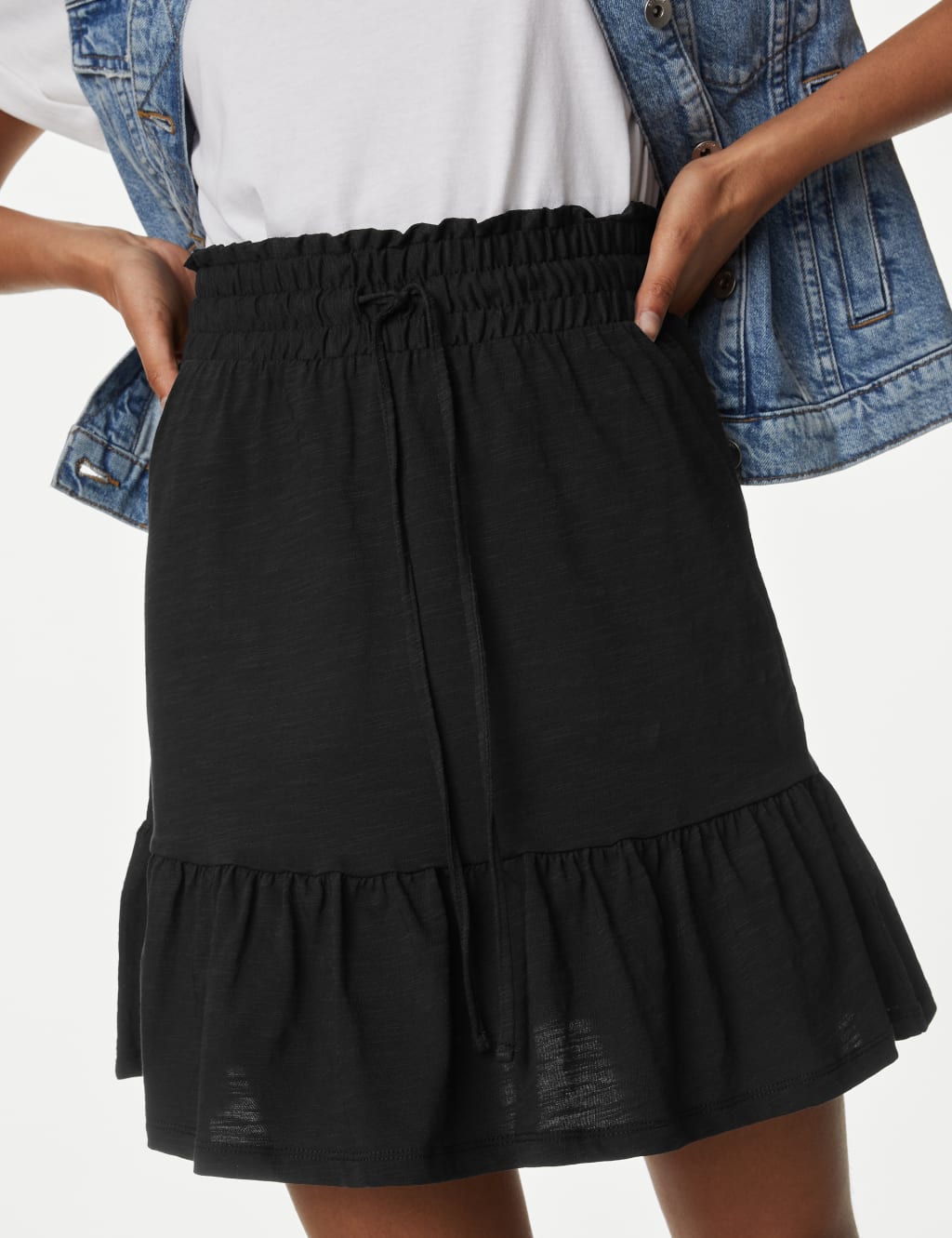 Jersey Mini Tiered Skirt image 4