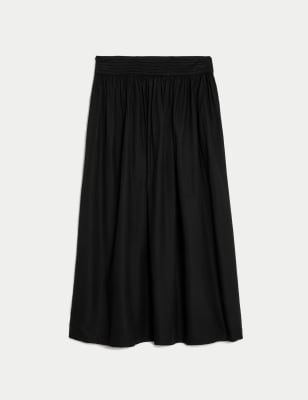 Jersey Pleated Midaxi Skirt M S Collection M S