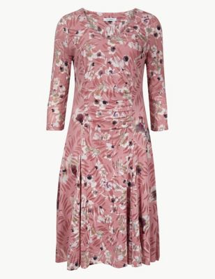 Floral Print Waisted Dress | M&S Collection | M&S