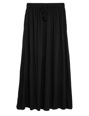 

Womens M&S Collection Pleated Maxi Skirt - Black, Black