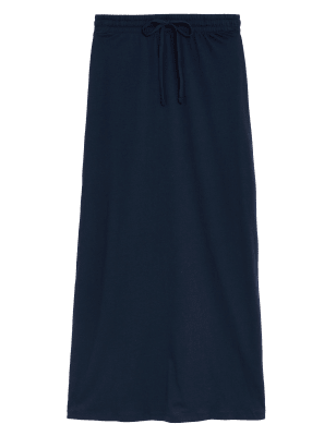 

Womens M&S Collection Jersey Midaxi A-Line Skirt - Navy, Navy