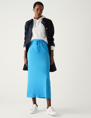 

Womens M&S Collection Jersey Midaxi Straight Skirt - Turquoise, Turquoise