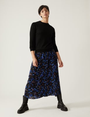 Button front midaxi discount skirt