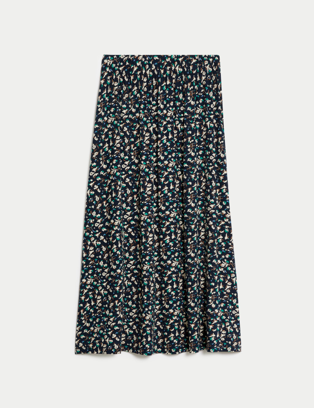 Jersey Printed Midi Skater Skirt image 2