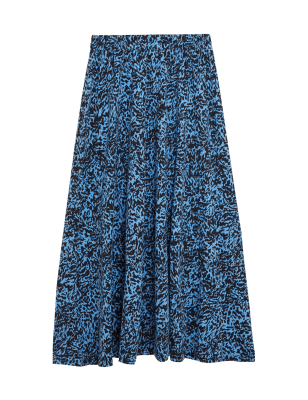 

Womens M&S Collection Maxi-Skaterrock mit hohem Tencel™-Anteil und Tiermuster - Multi, Multi