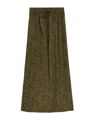 

M&S Collection Falda recta a media pierna estampadaWomens - Khaki Mix, Khaki Mix