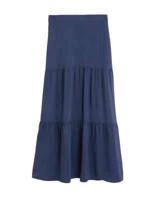 

Womens M&S Collection Maxi Tiered Skirt - Ink, Ink