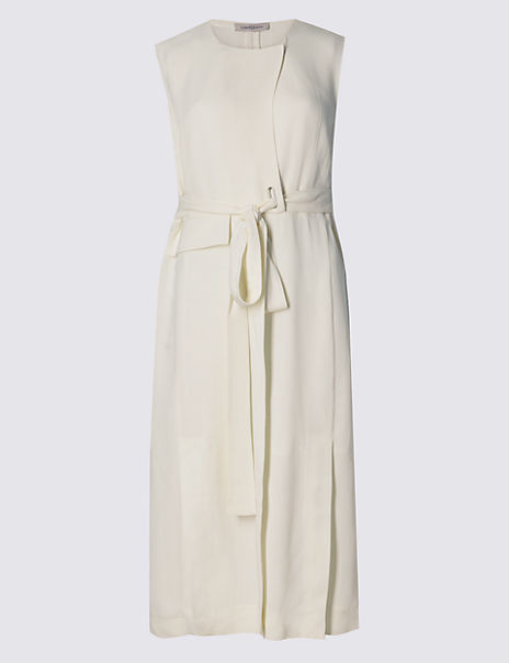 Sleeveless Belted Wrap Dress | Limited Edition | M&S