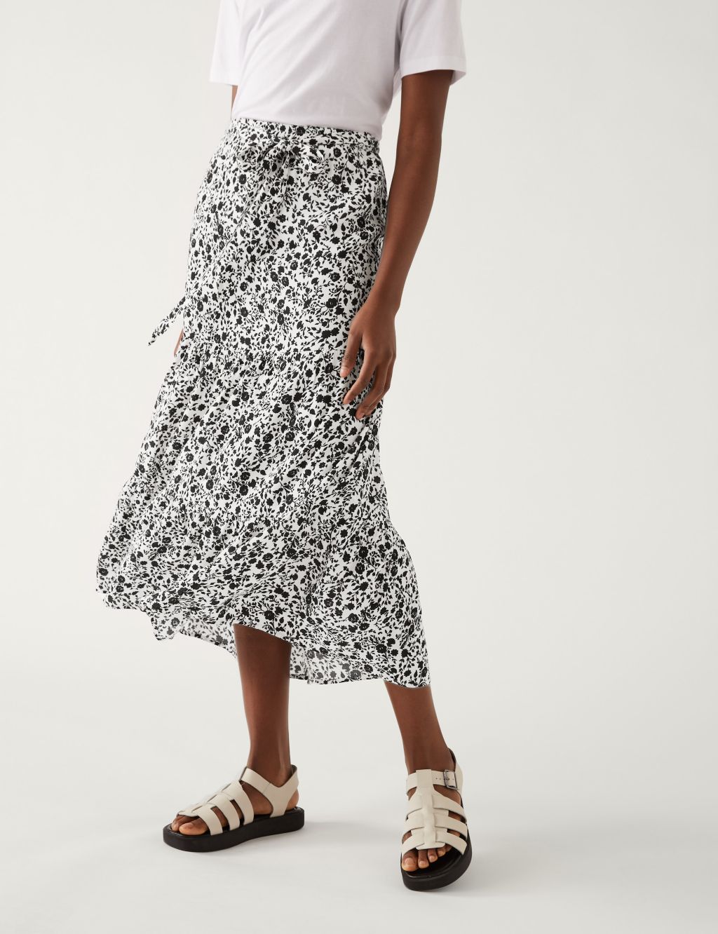 Floral Midaxi Tiered Skirt image 3
