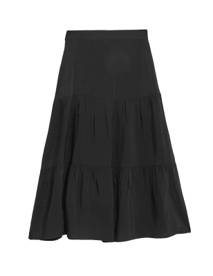 

M&S Collection Falda a media pierna en capasWomens - Black, Black